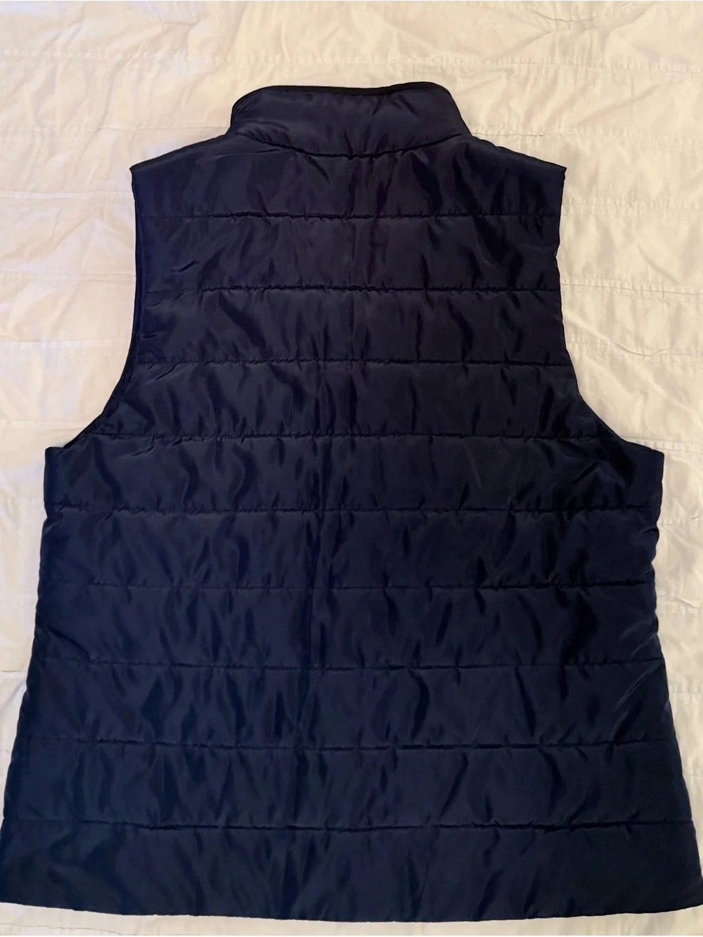 Michael Kors Navy Quilted Gold-Snap Puffer Vest